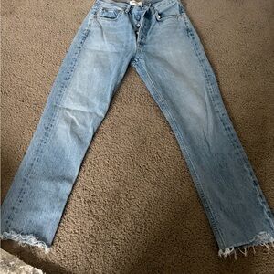 Agolde Light Blue Straight Leg Jeans